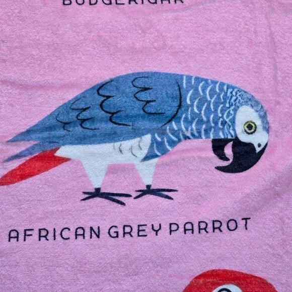 Plush Fleece Throw Cartoon Parrots Bird - Picture 5 of 8